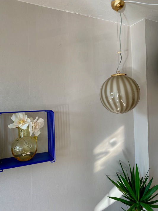 Murano loftslampe med beige vertikale striber i 30 cm