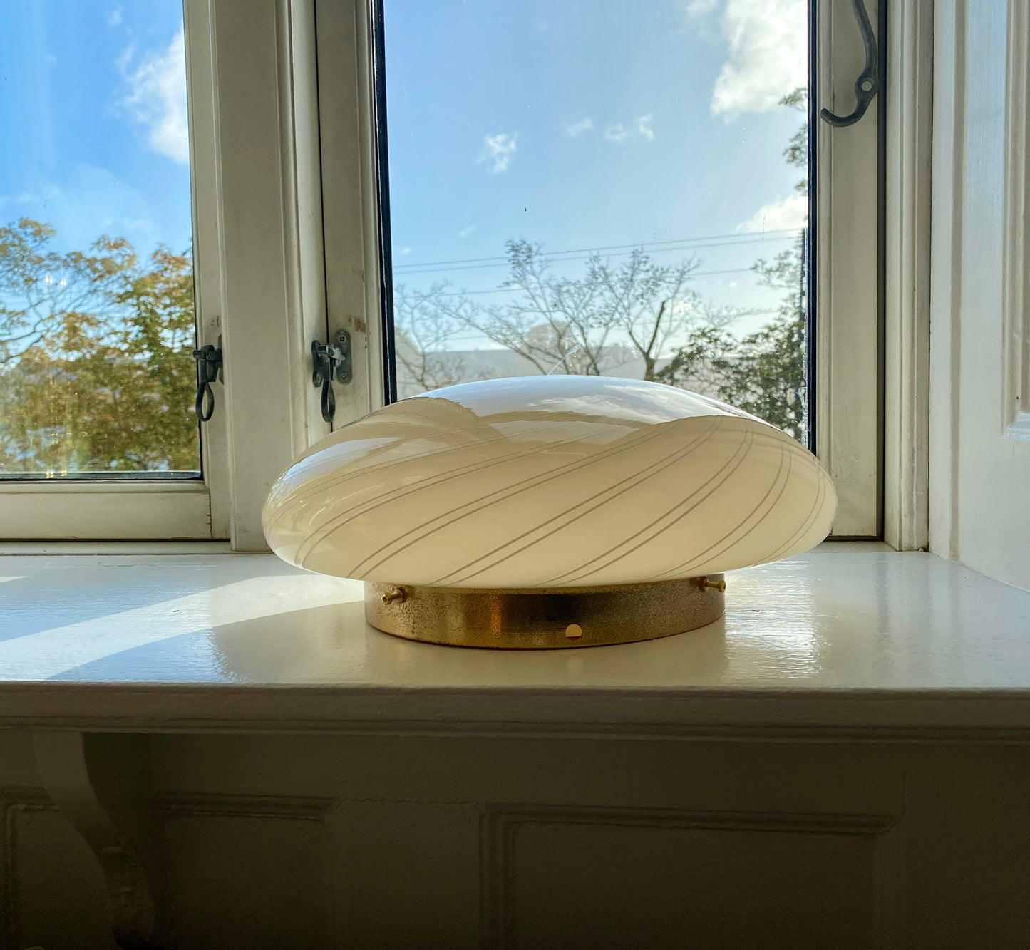 Vintage Murano plafond med dobbelt filigrana mønster