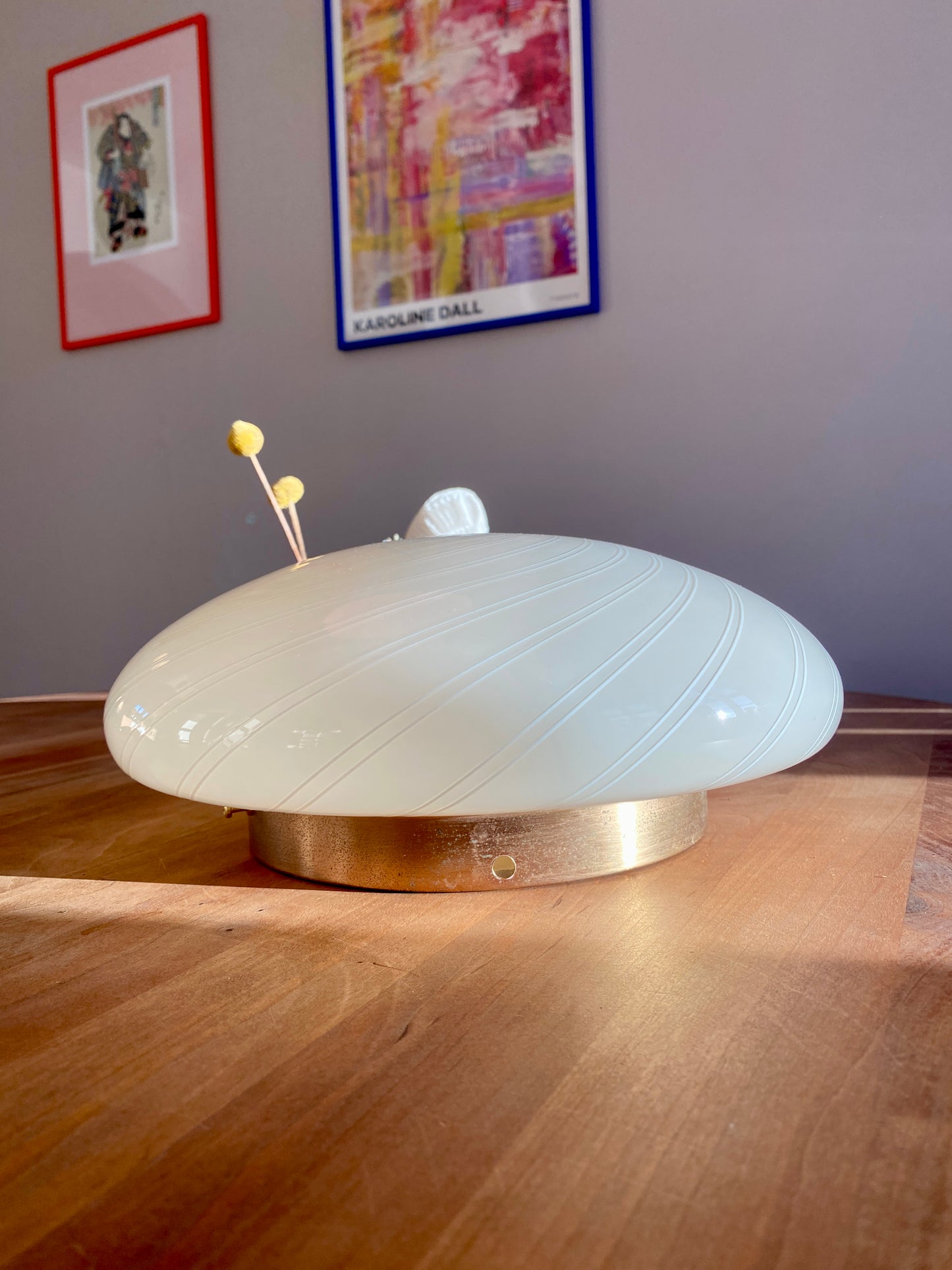 Vintage Murano plafond med dobbelt filigrana mønster