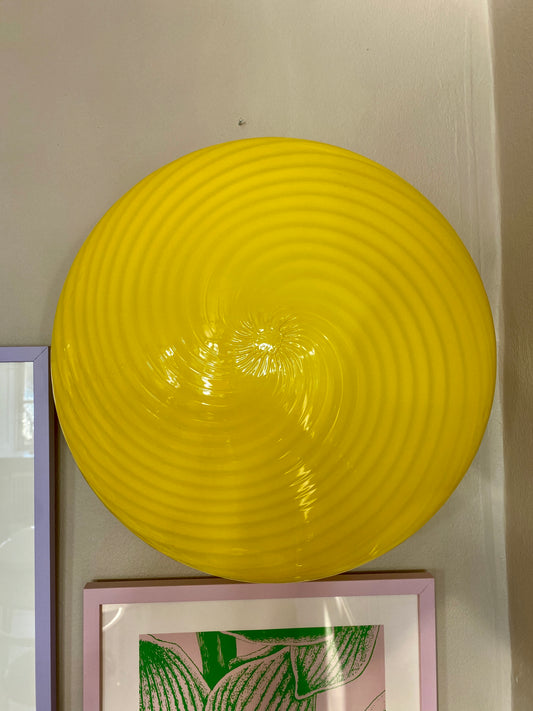 Vintage gul De Majo Murano plafond lampe