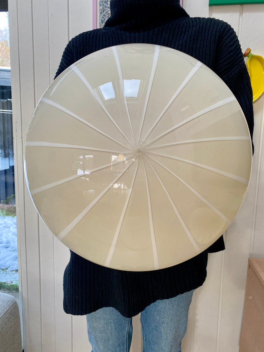 Kæmpe vintage Murano plafond lampe med filigrana mønster