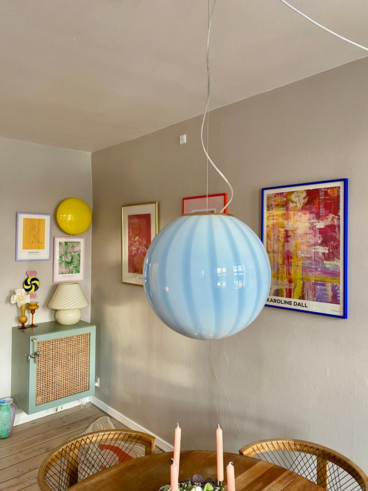 Murano loftslampe med cloud blå vertikal rigadin 40 cm