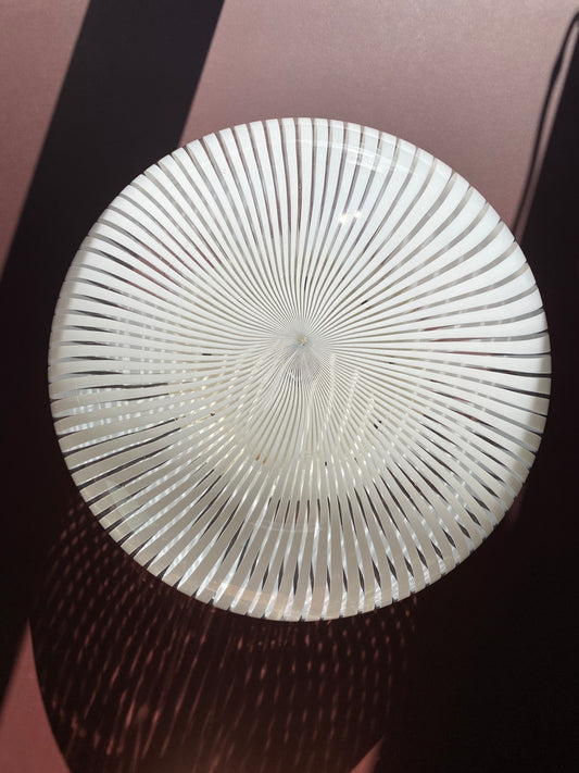 Vintage Murano plafond hvid filigrana vertikalt 40 cm