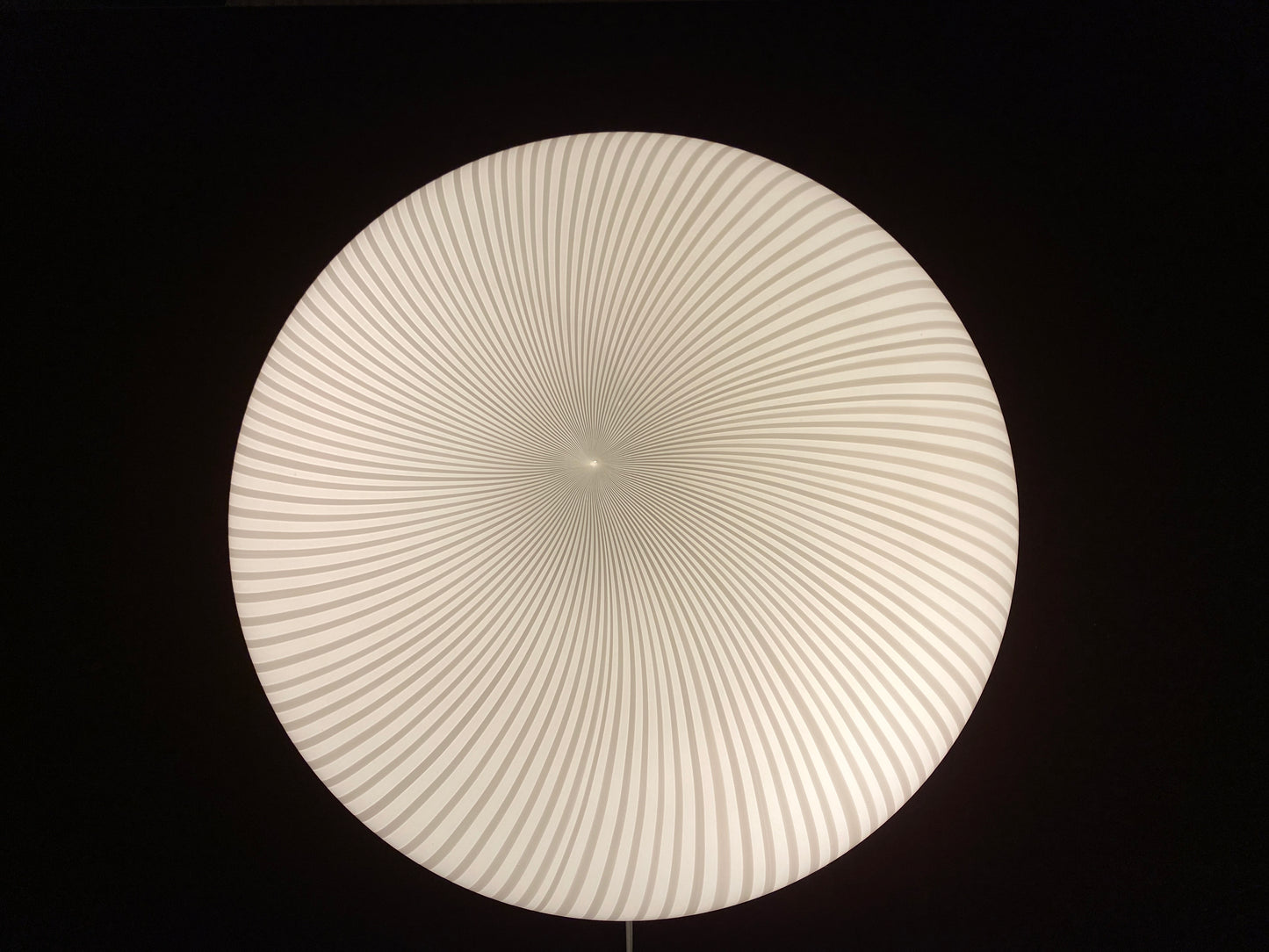 Kæmpe vintage Murano plafond hvid vertikalt filigrana 50 cm