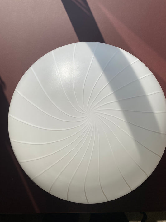 Kæmpe vintage Murano plafond hvid vertikalt filigrana 50 cm