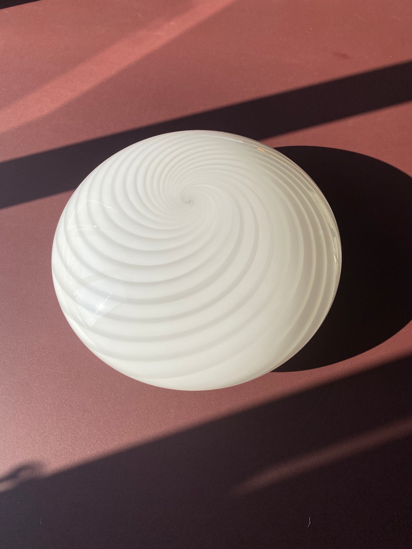 Vintage Murano plafond swirl 30 cm hvid