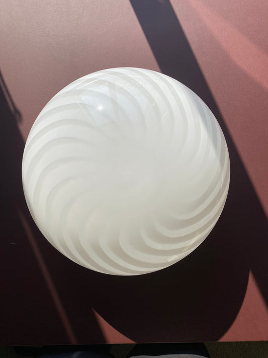Vintage Murano plafond swirl 40 cm hvid