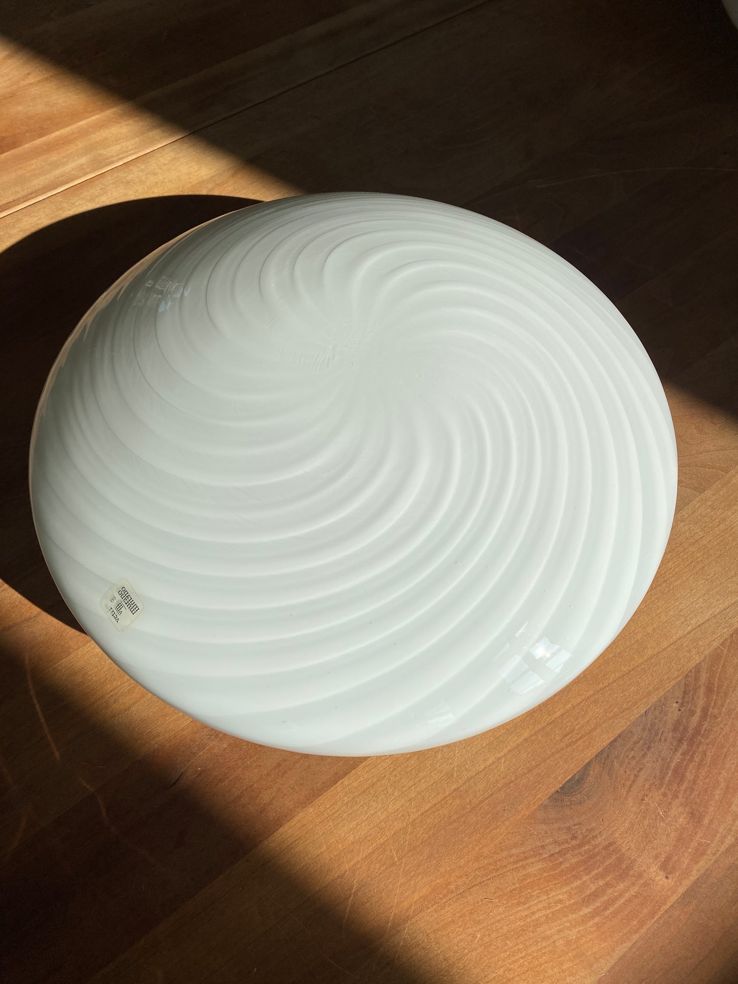 Vintage Murano plafond swirl 30 cm hvid
