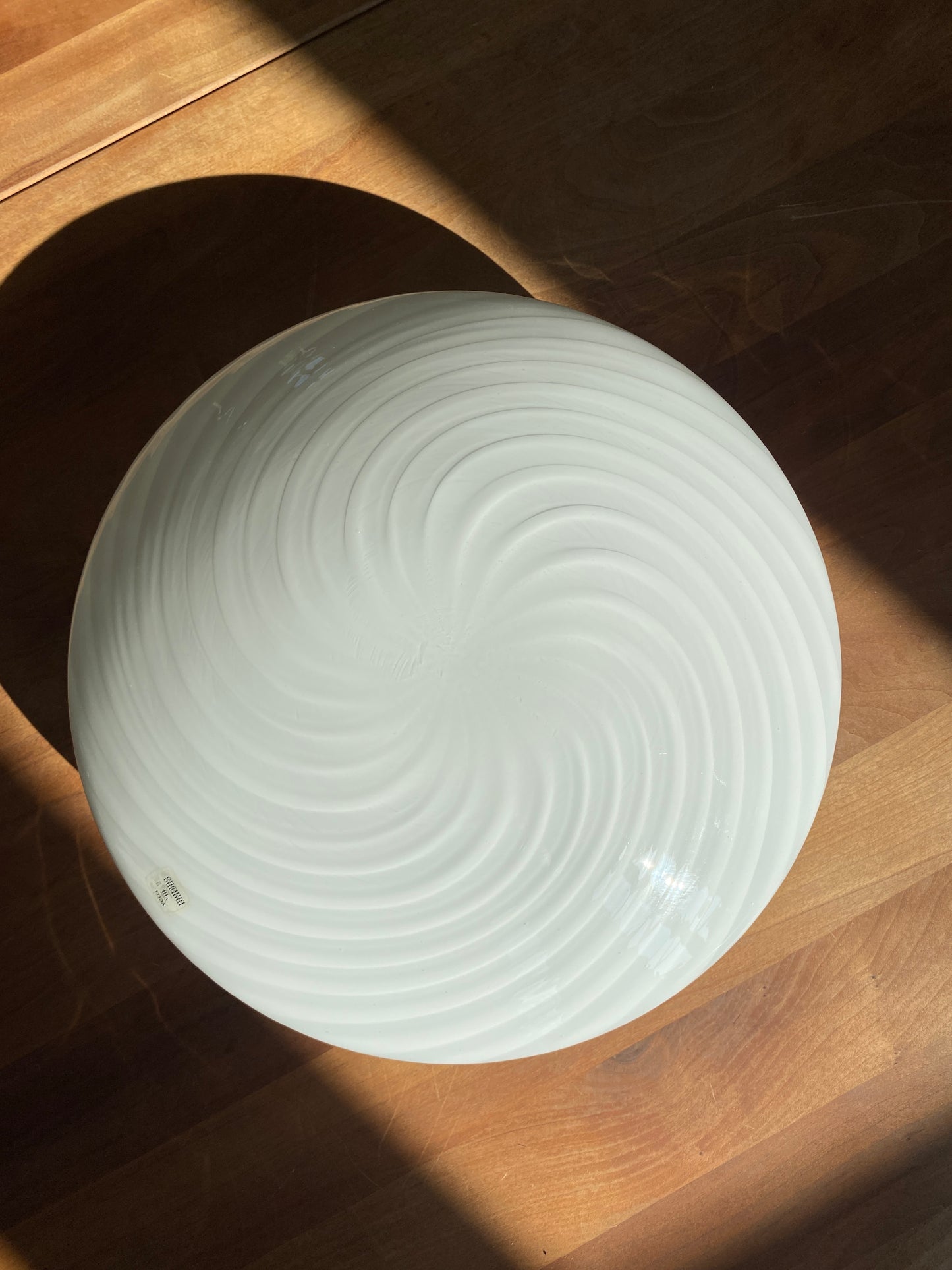 Vintage Murano plafond swirl 30 cm hvid
