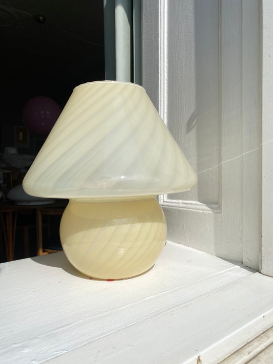 Vintage gul Murano mushroom 28 cm