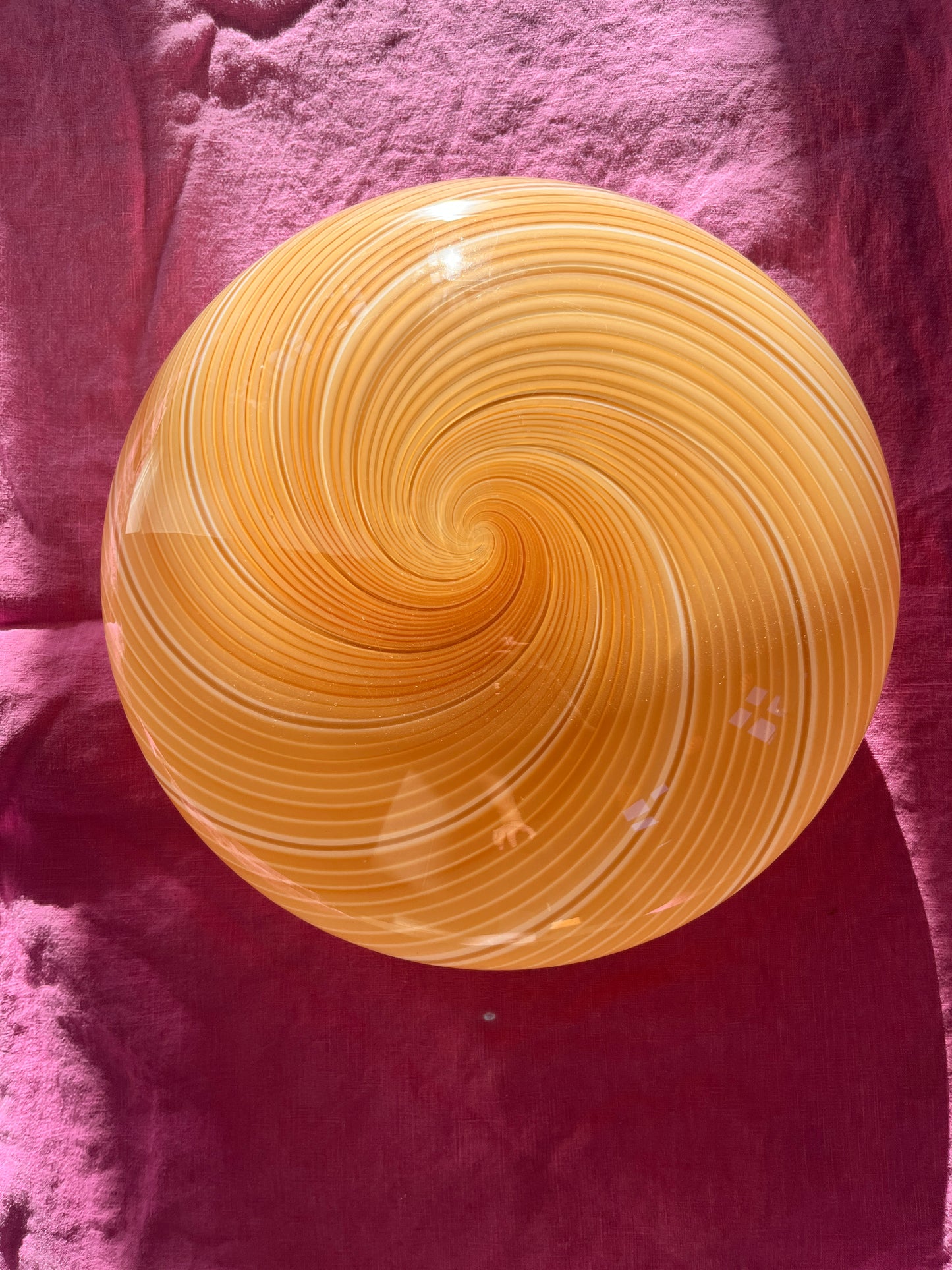 Vintage gylden Murano plafond lampe i swirl 40 cm