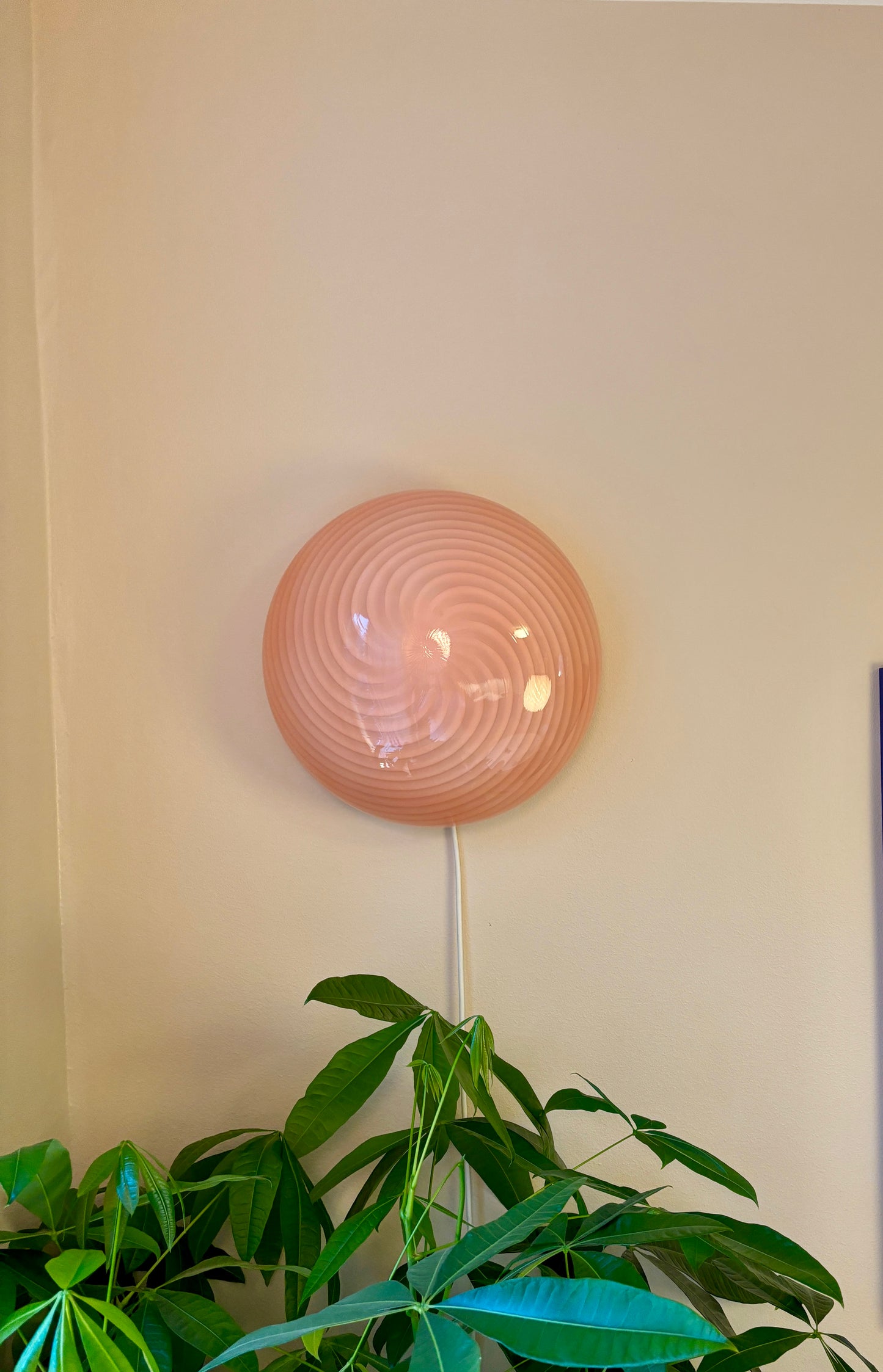 Vintage pink swirl plafond 35 cm