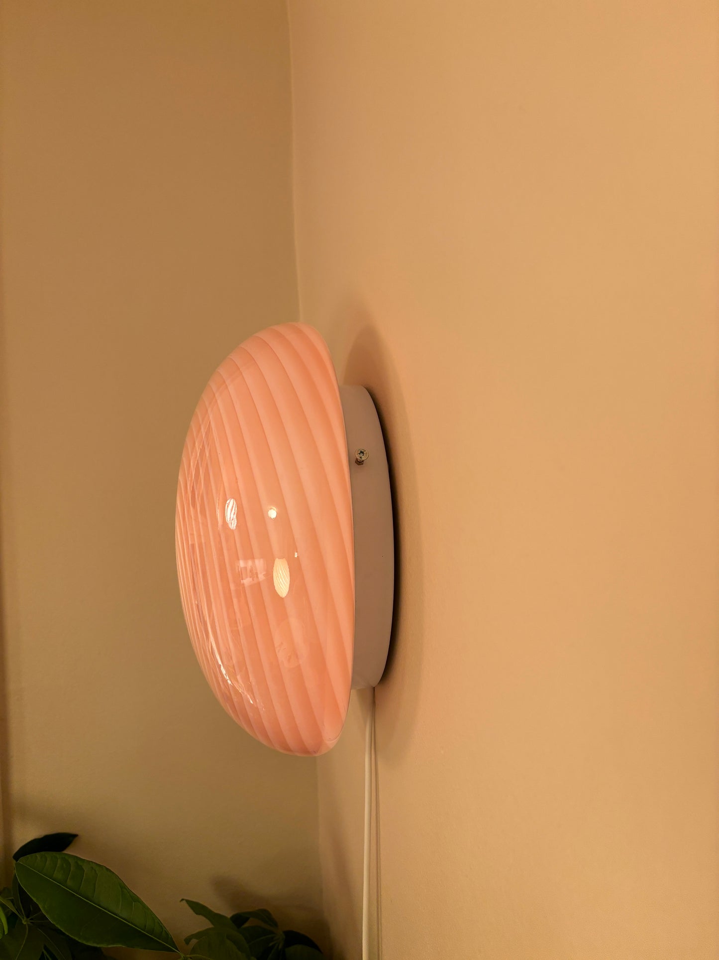 Vintage pink swirl plafond 35 cm