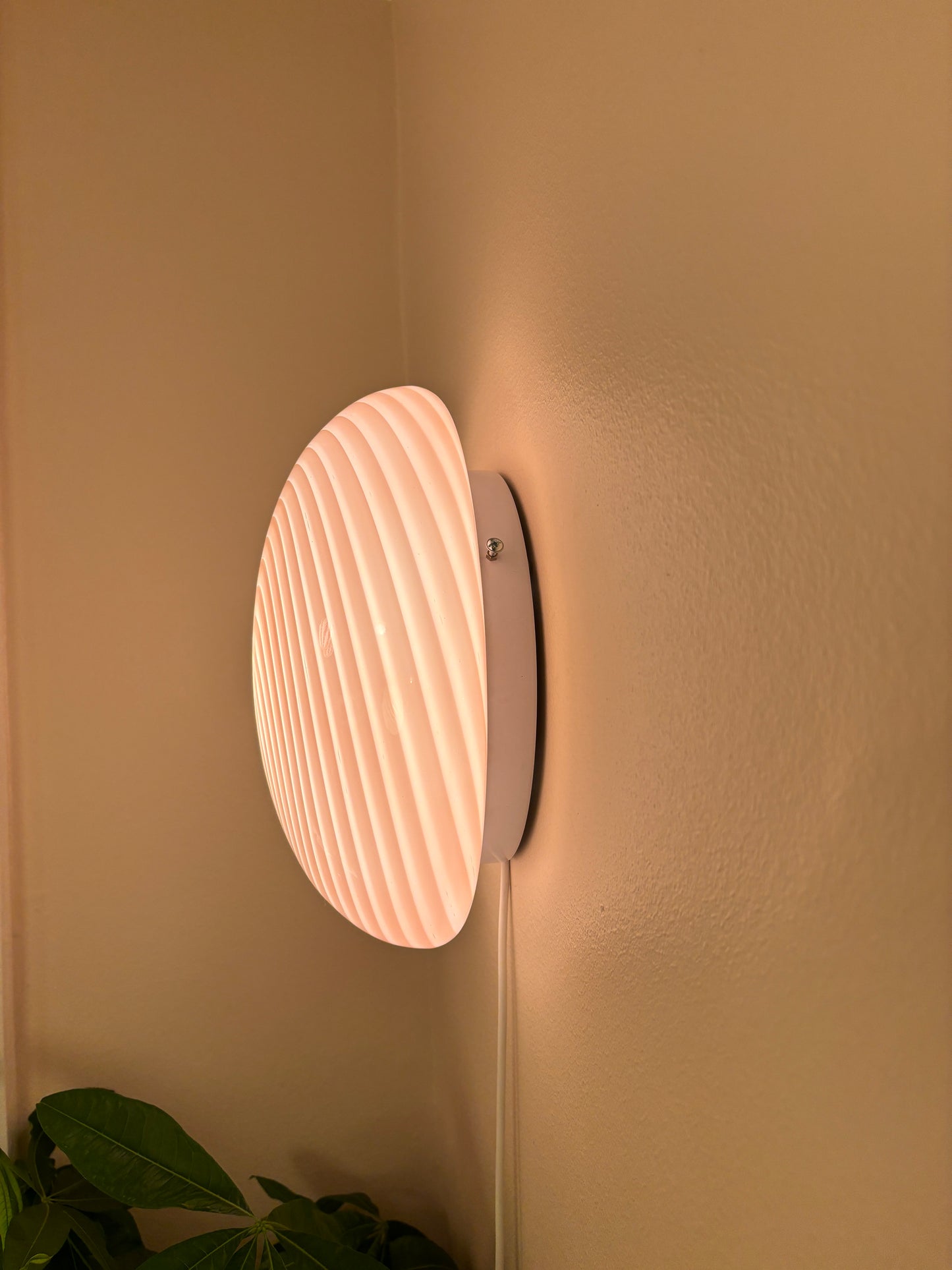 Vintage pink swirl plafond 35 cm