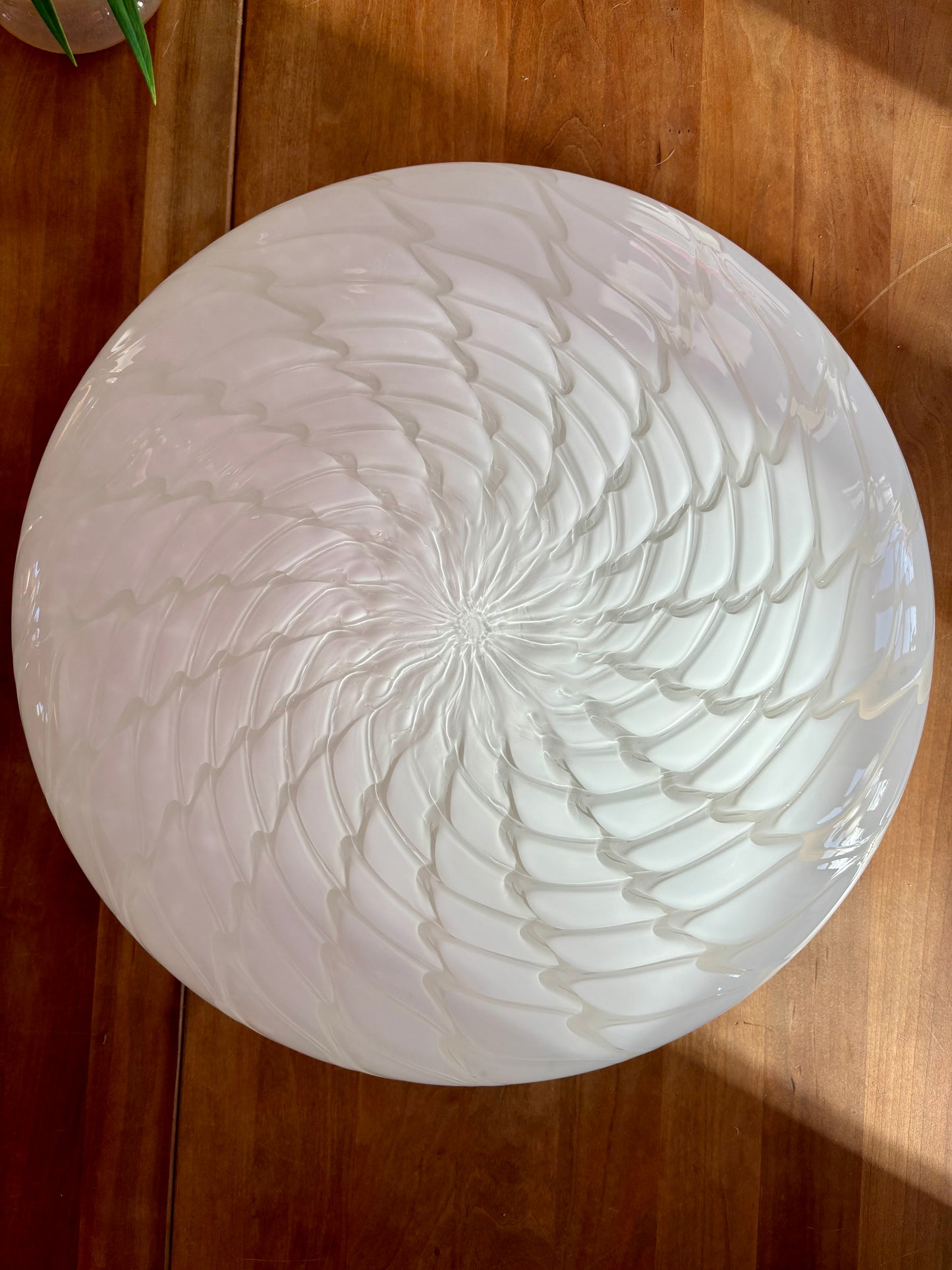Vintage De Majo peacock plafond i hvid 43 cm