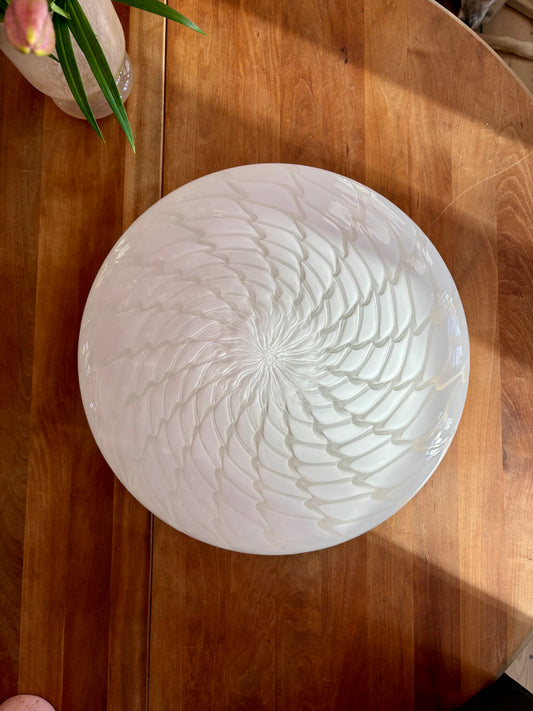 Vintage De Majo peacock plafond i hvid 43 cm