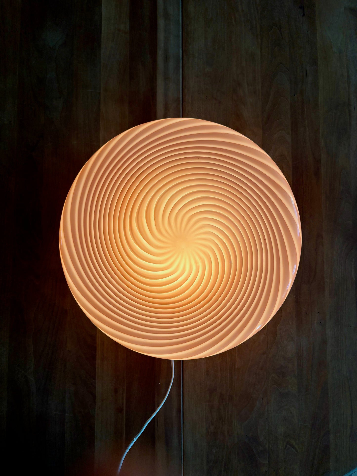 Vintage Murano plafond i pink swirl 40 cm