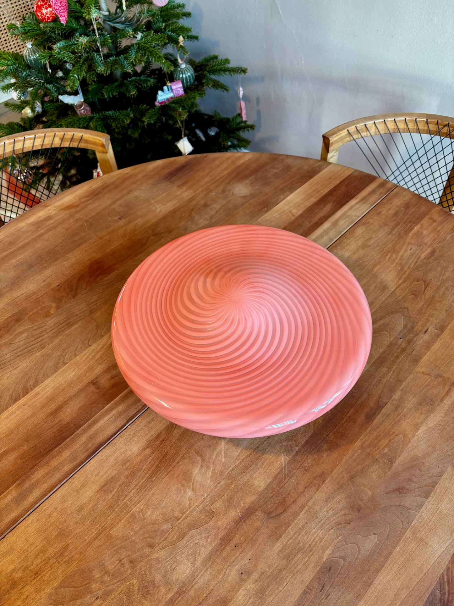 Vintage Murano plafond i pink swirl 40 cm