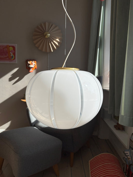 Vintage Murano pendel med vertikalt rigadin 40 cm