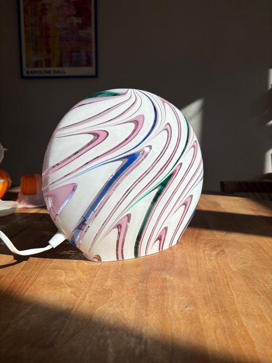 Vintage Michielotto Murano bordlampe