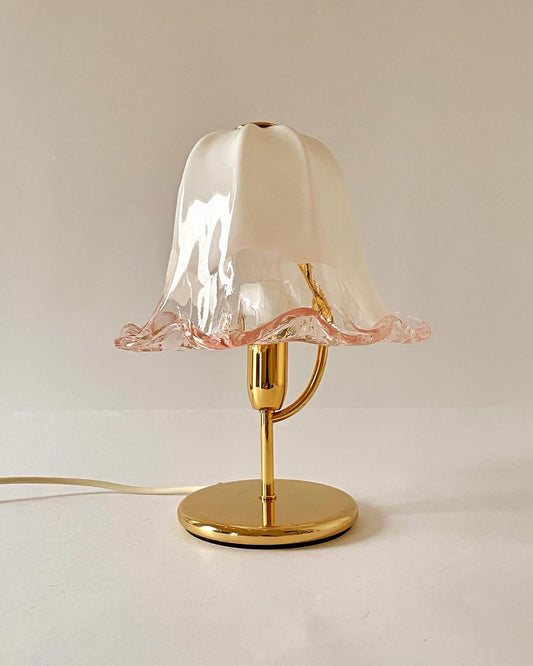 Vintage Murano La Murrina bordlampe i sart pink