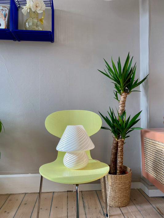 Vintage pastel pink Murano mushroom