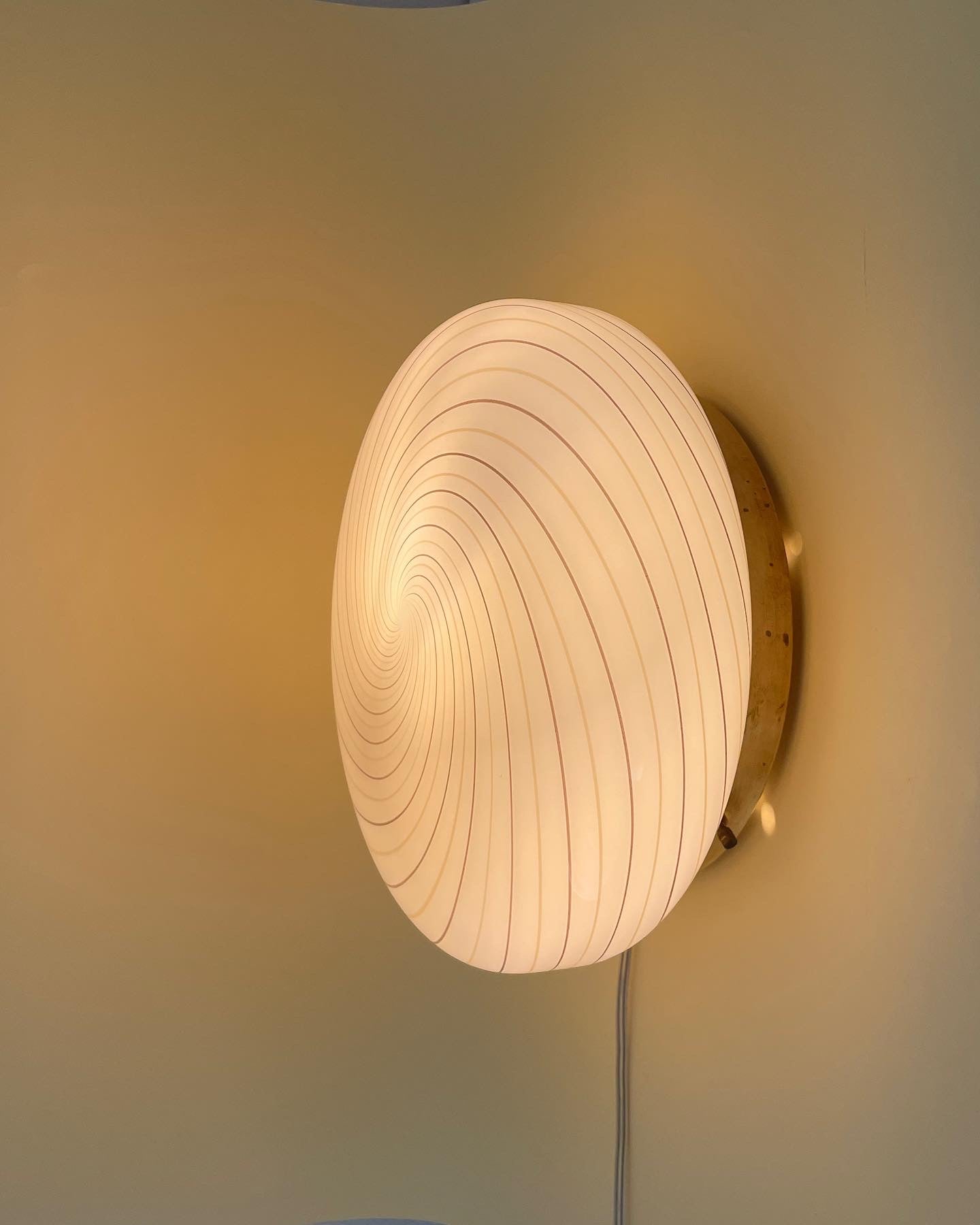 Vintage Murano plafond med filigrana glas