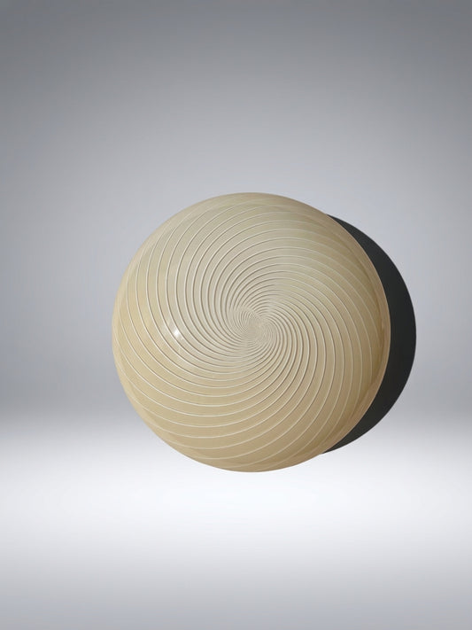 Vintage Murano plafond med cremegult swirl 30 cm