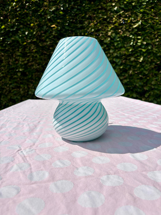 Vintage blå Murano mushroom 28 cm