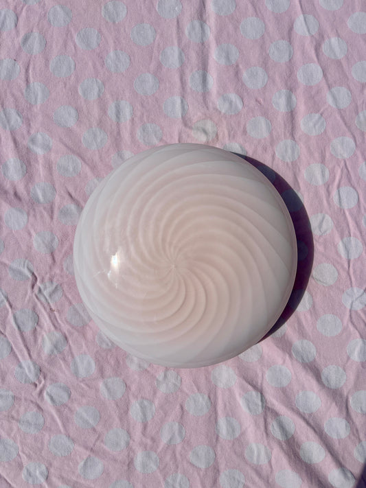 Sjælden vintage lyserød Murano plafond i swirl 30 cm fra Da Vinci Murano