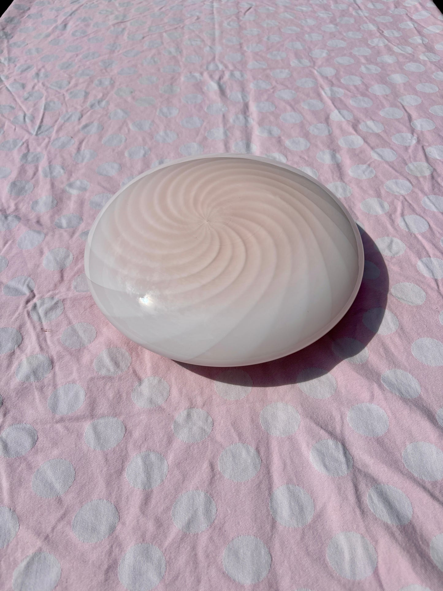 Sjælden vintage lyserød Murano plafond i swirl 30 cm fra Da Vinci Murano