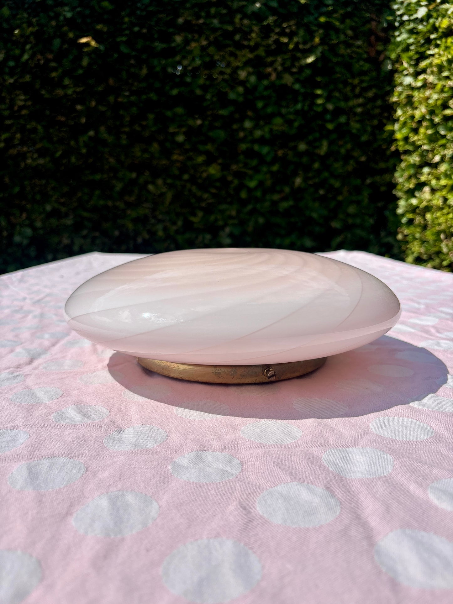 Sjælden vintage lyserød Murano plafond i swirl 30 cm fra Da Vinci Murano