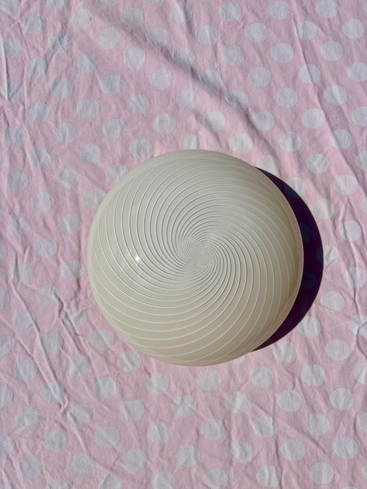 Vintage Murano plafond med cremegult swirl 30 cm