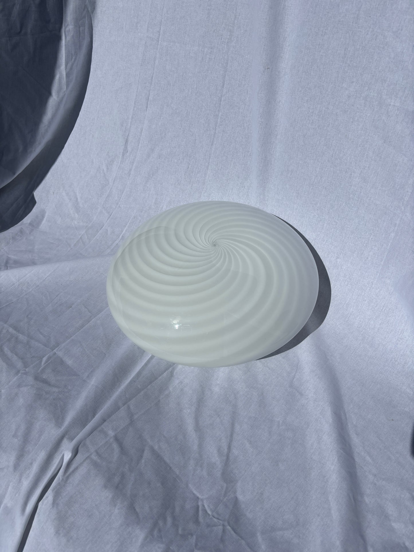 Vintage Murano plafond i hvid swirl 38 cm