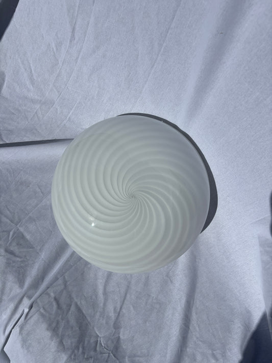 Vintage Murano plafond i hvid swirl 38 cm