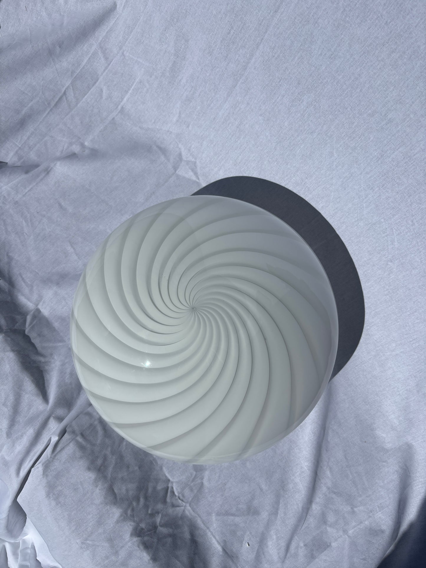 Vintage Murano plafond i hvid swirl 35 cm