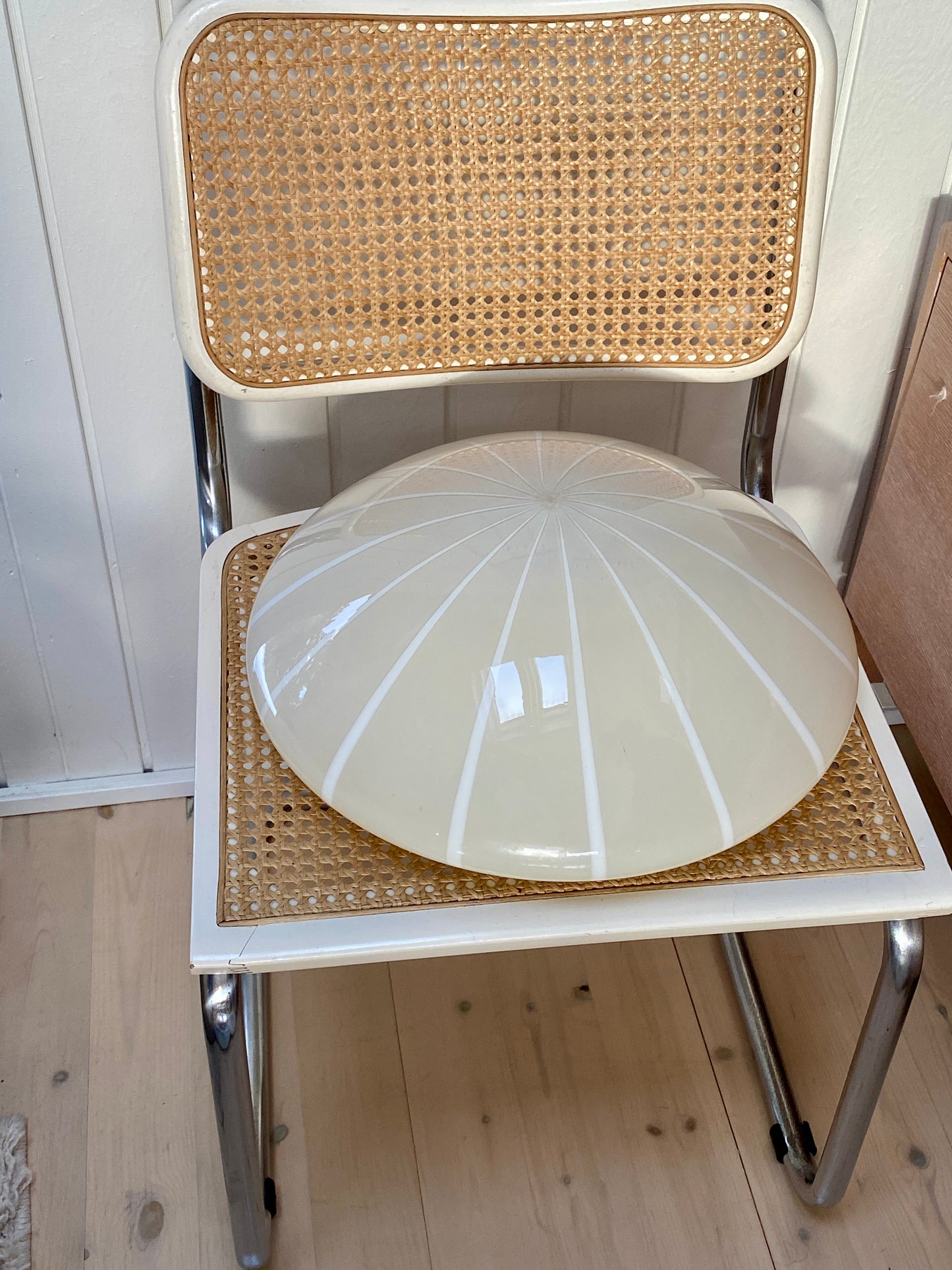 Kæmpe vintage Murano plafond lampe med filigrana mønster