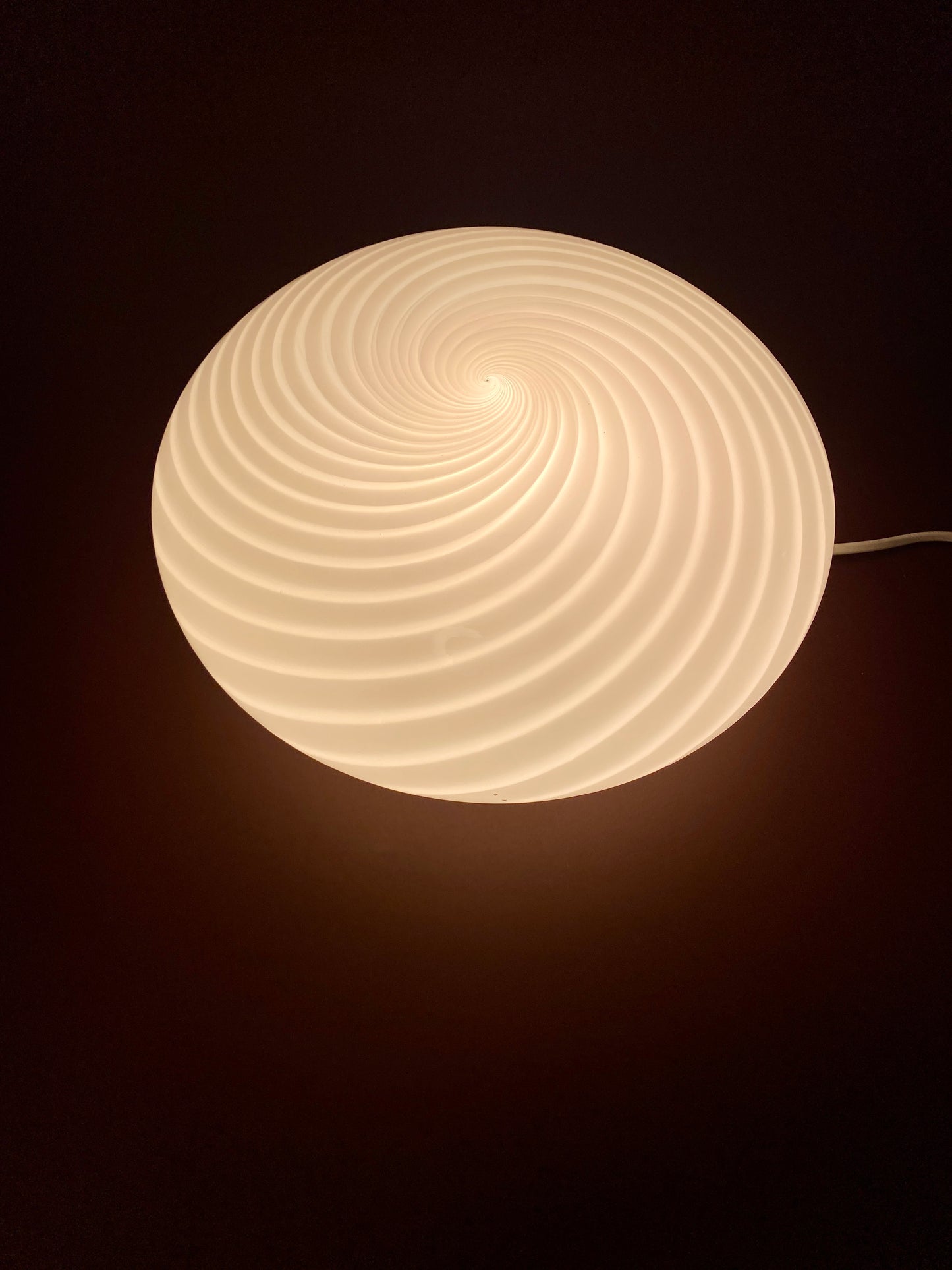 Vintage Murano plafond swirl 30 cm hvid
