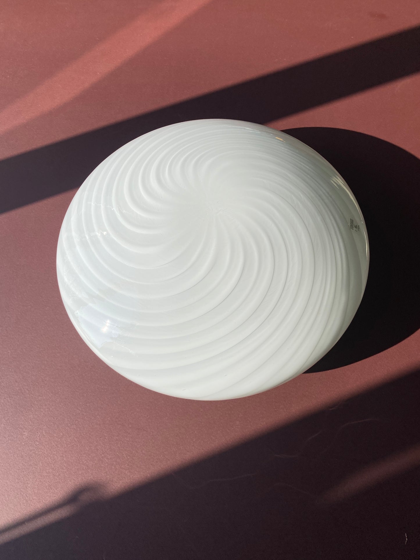 Vintage Murano plafond swirl 30 cm hvid