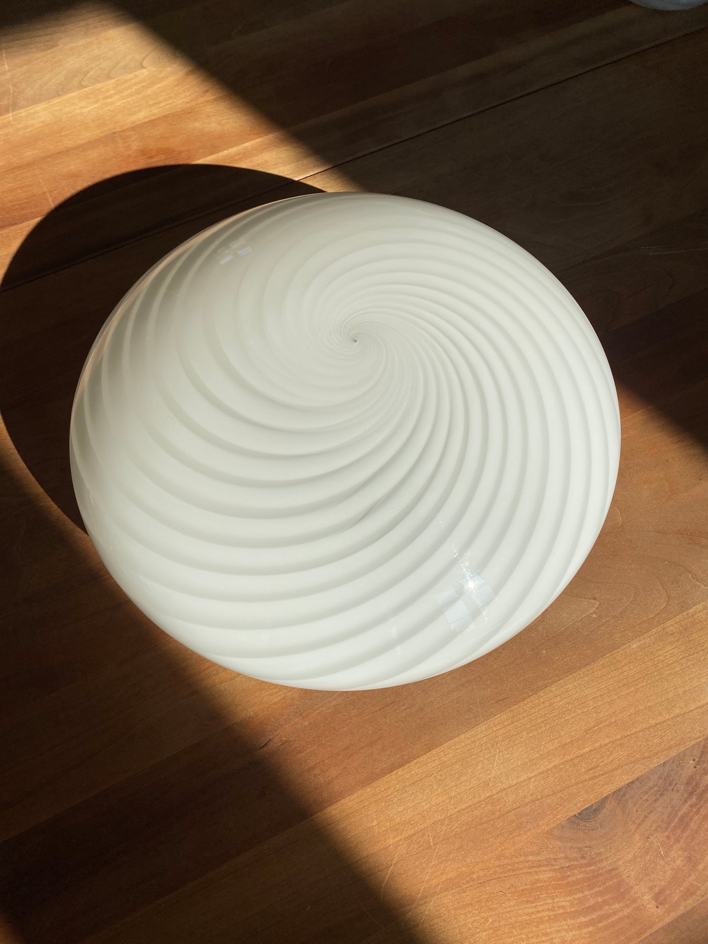 Vintage Murano plafond swirl 30 cm hvid