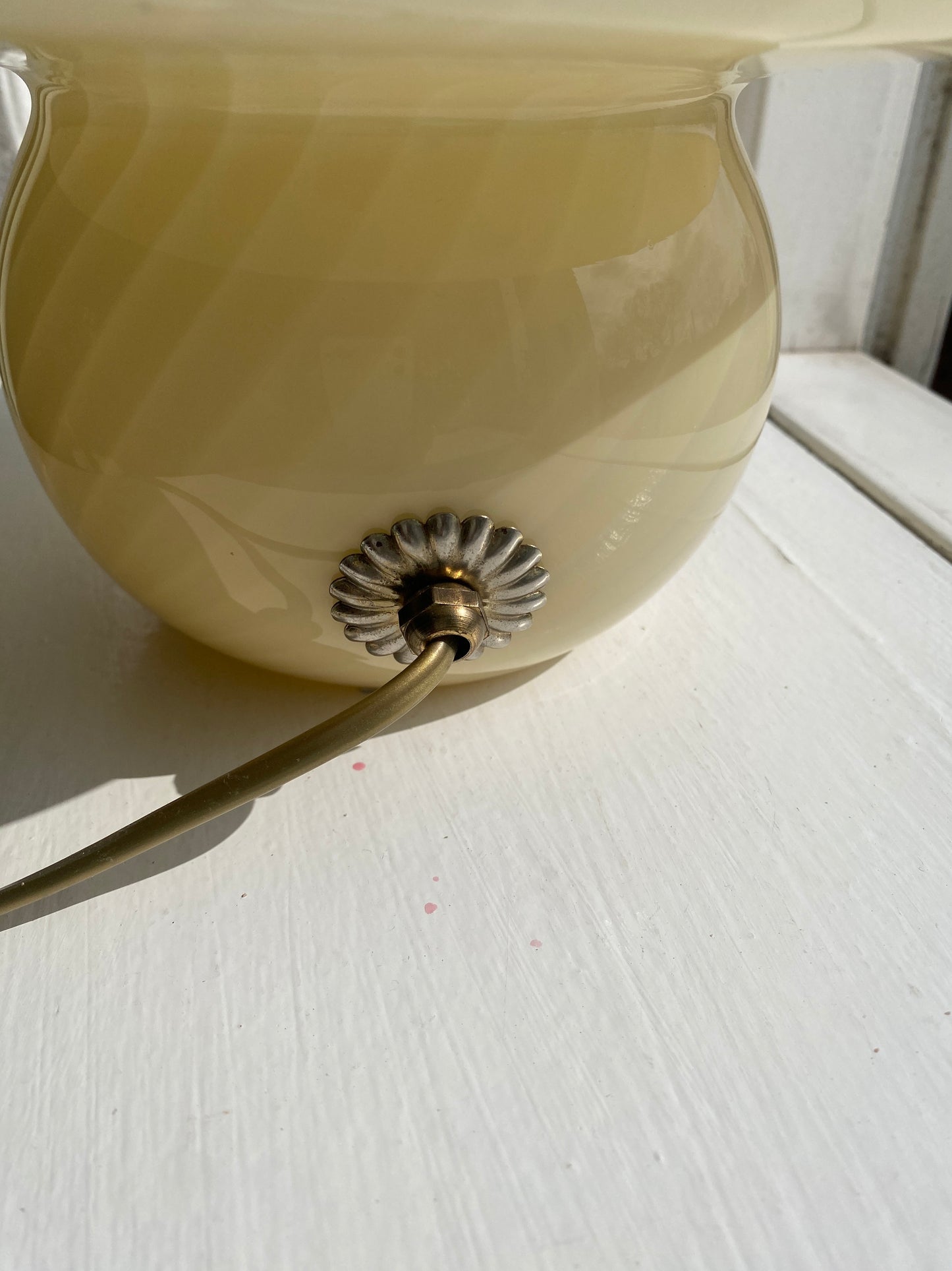 Vintage gul Murano mushroom 28 cm