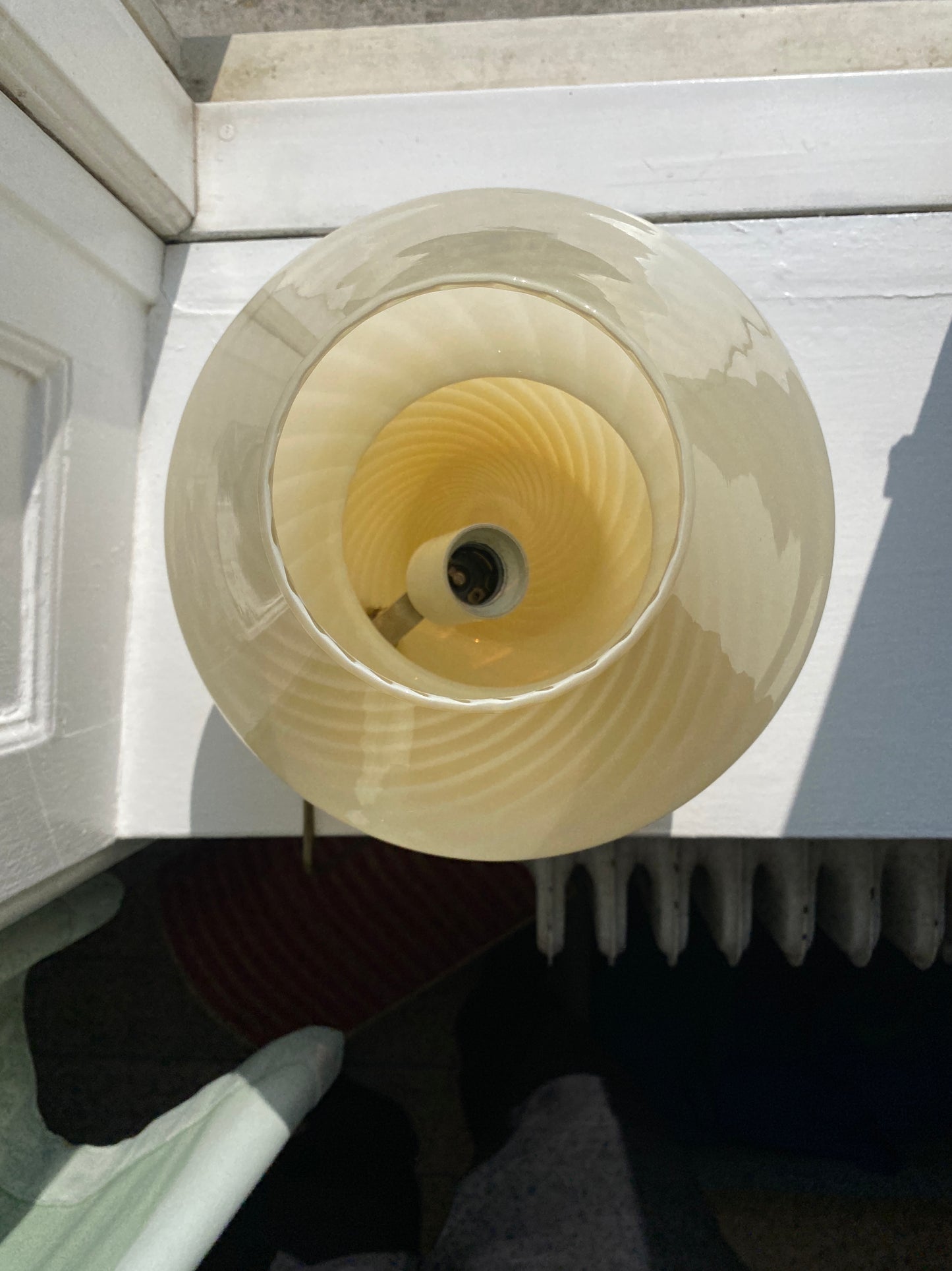 Vintage gul Murano mushroom 28 cm