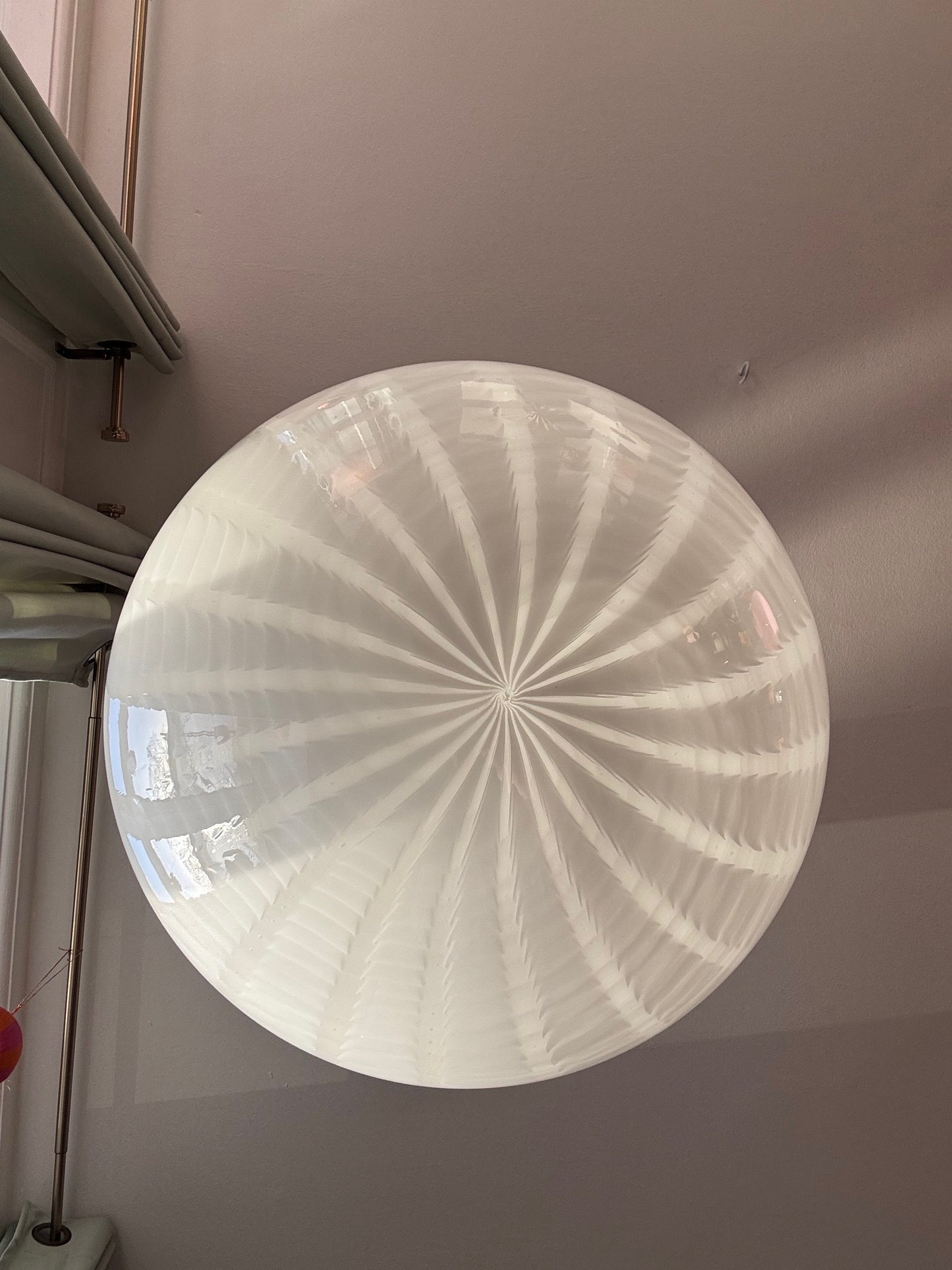 Vintage Murano loftslampe med peacock mønster 45 cm