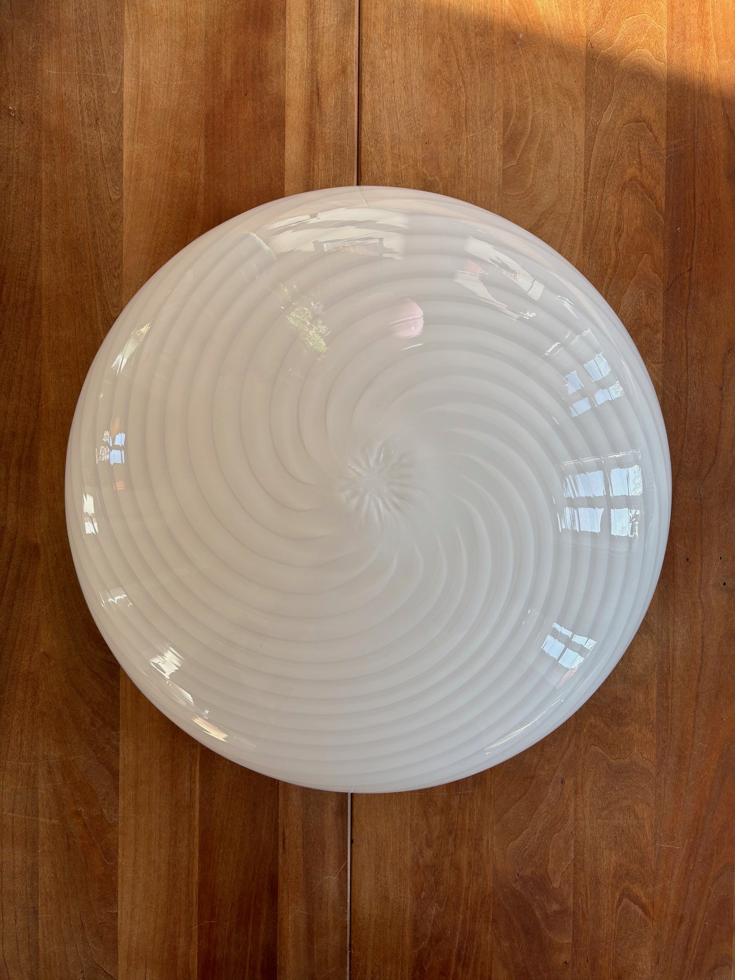 Vintage Murano plafond hvid swirl 38 cm