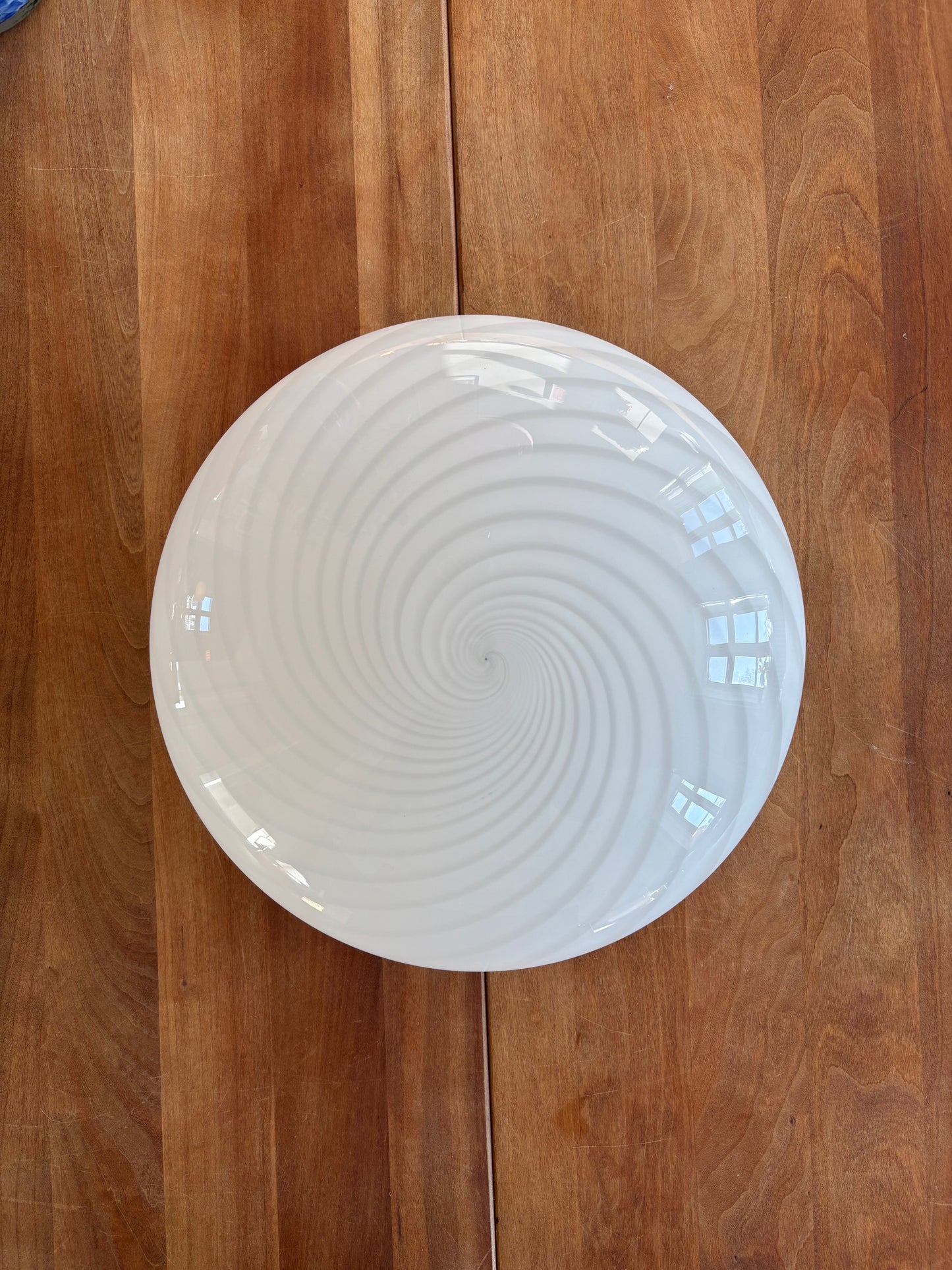 Vintage Murano plafond hvid swirl 30 cm