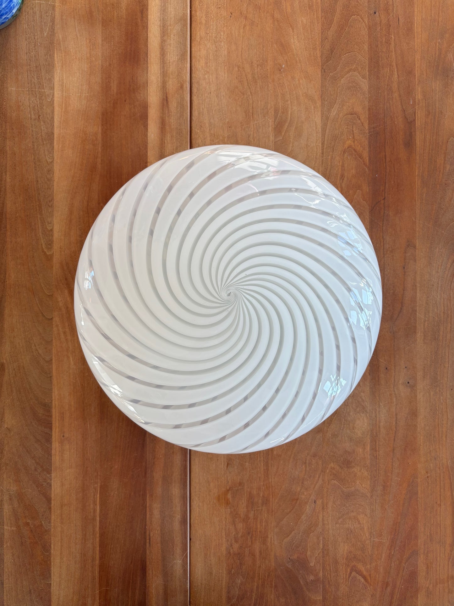 Vintage Murano plafond hvid swirl 32 cm