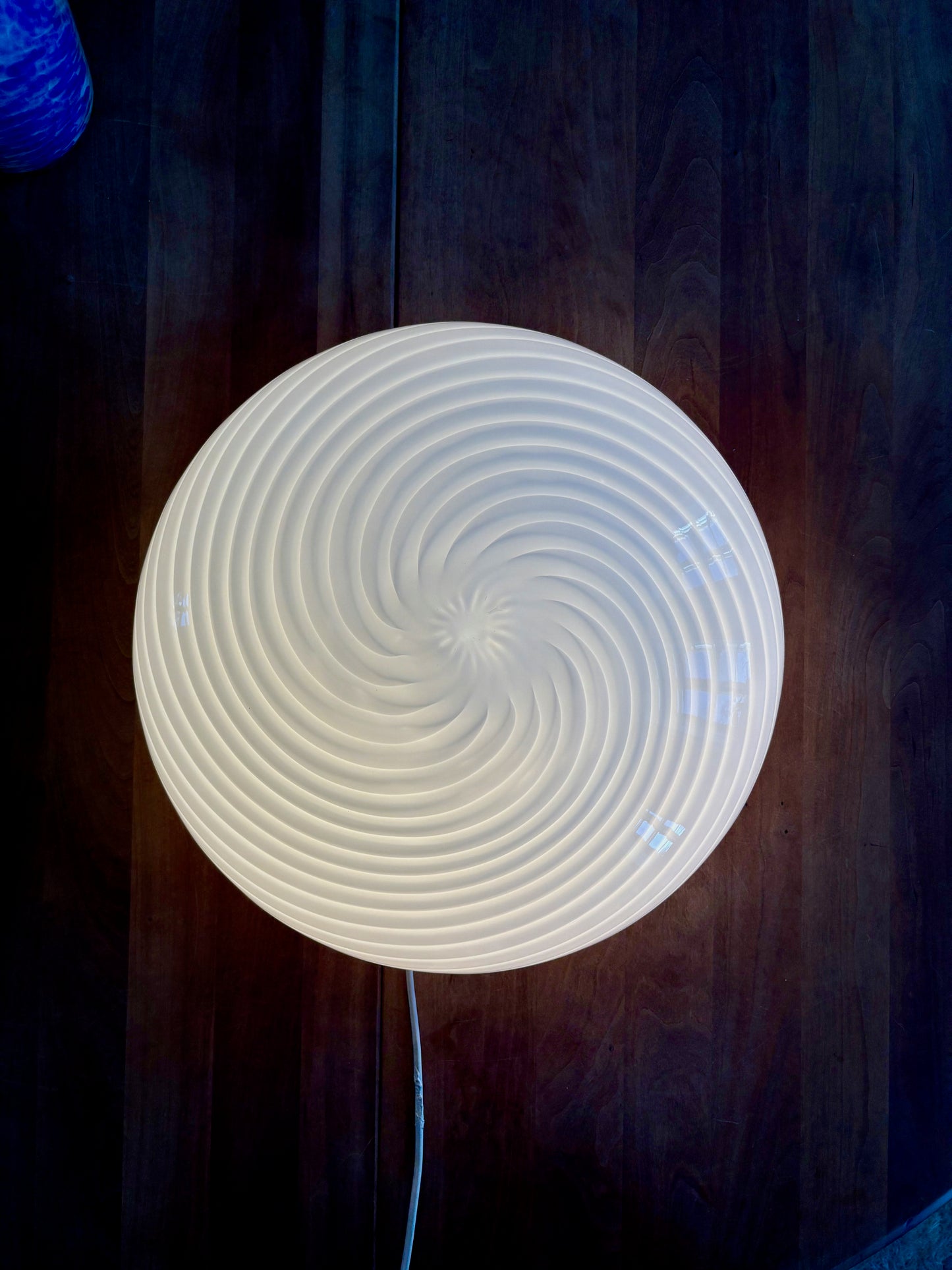 Vintage Murano plafond hvid swirl 38 cm