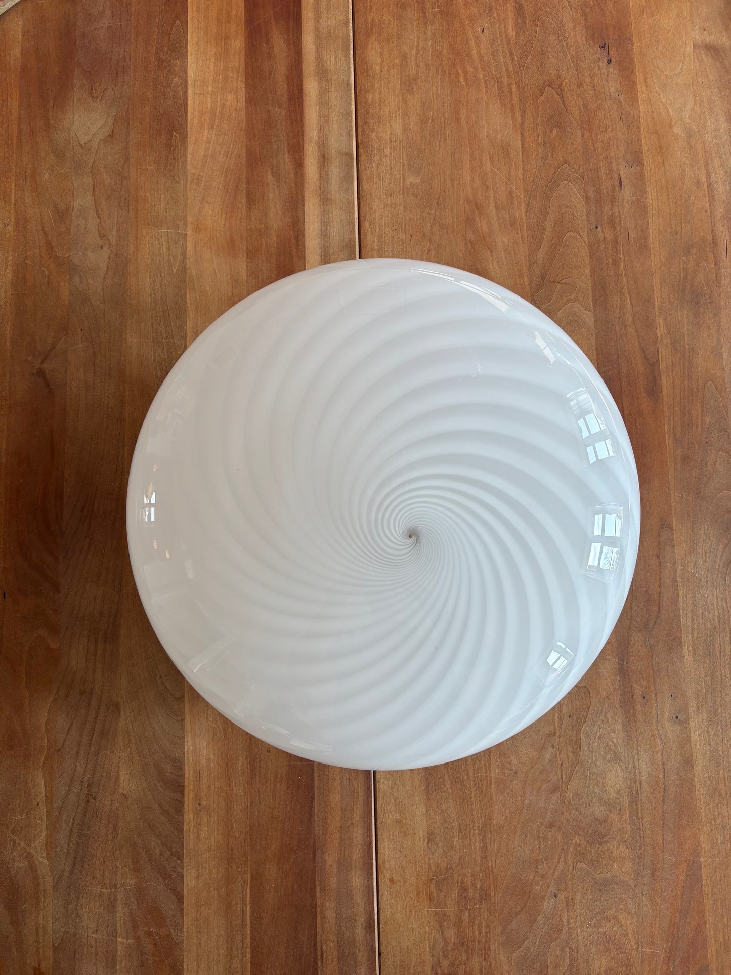Vintage Murano plafond hvidt swirl 40 cm