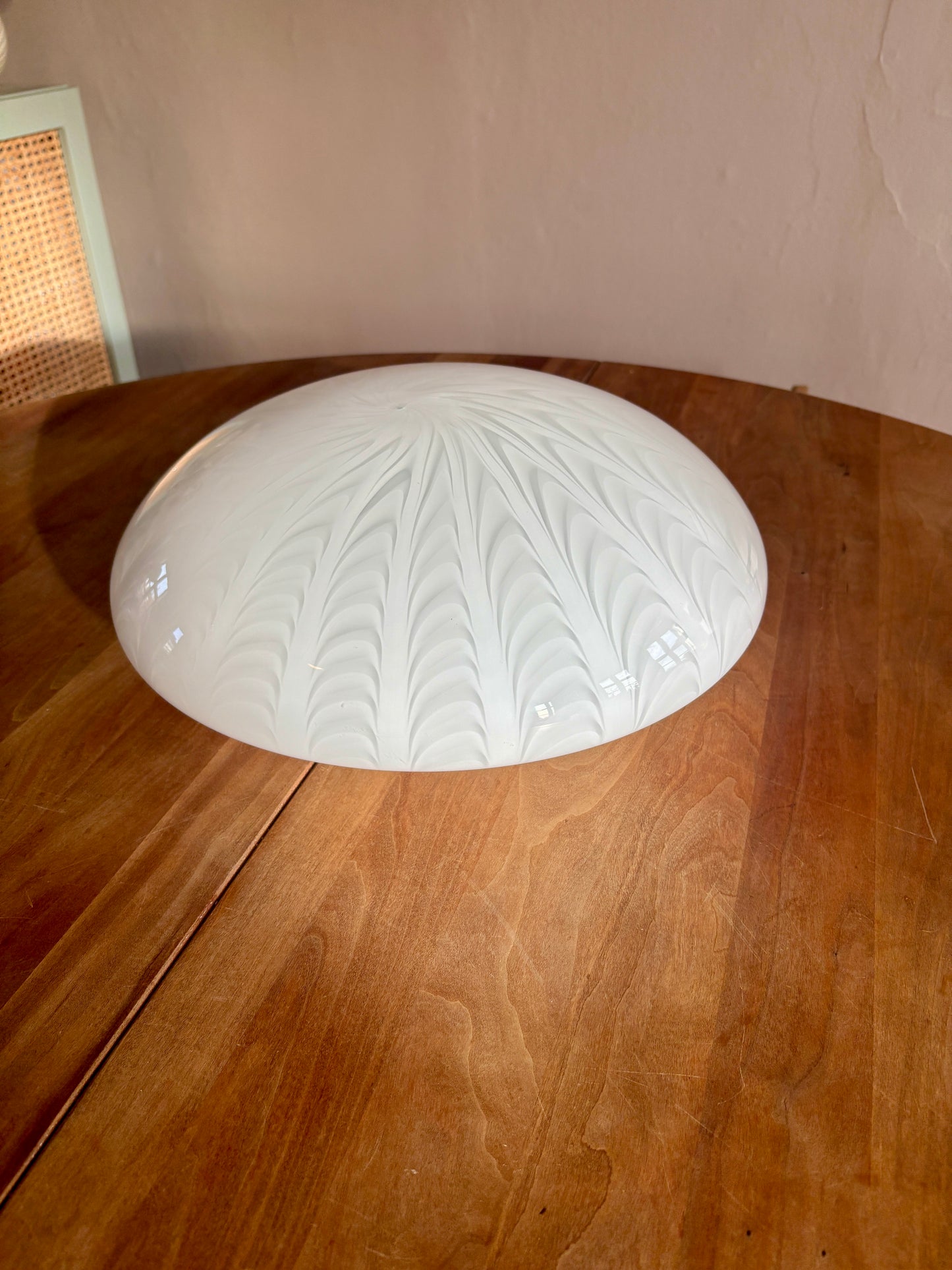 Vintage Murano hvid peacock plafond 38 cm