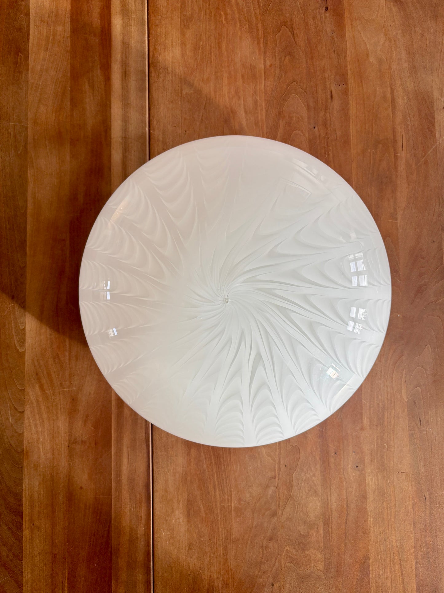 Vintage Murano hvid peacock plafond 38 cm